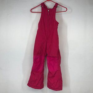 LANDS' END - GIRLS 5 - PINK SNOW SKI BIBS